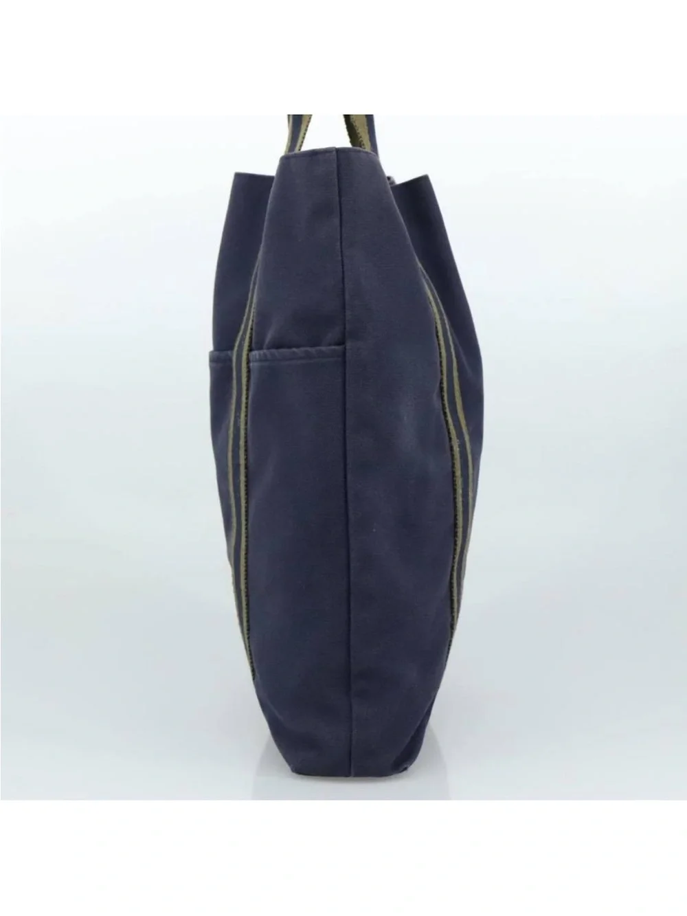 HERMES Fourre Tout cabas Tote Bag Canvas Navy